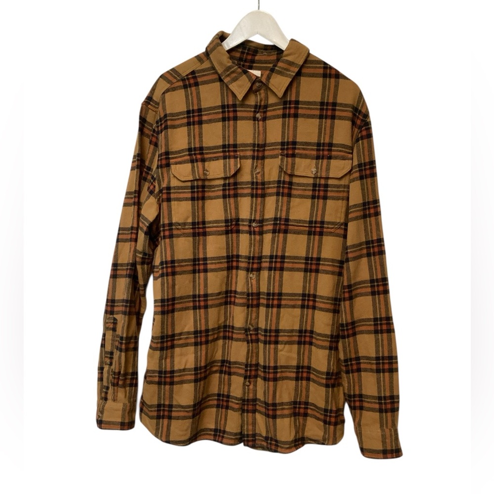 Fjällräven Men's Övik Heavy Flannel
Shirt in Buckwheat Brown/Autumn Leaf - Picture 4 of 9